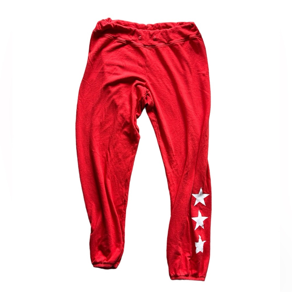 Sundry, joggers, size 2 (m) red with stars